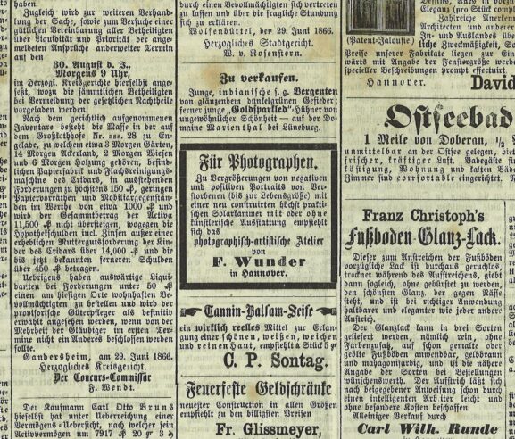 Historic newspaper classified advertisements section